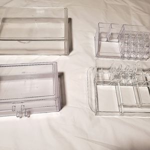 Acrylic makeup organizers